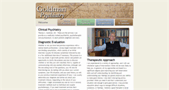 Desktop Screenshot of goldmanpsychiatry.com